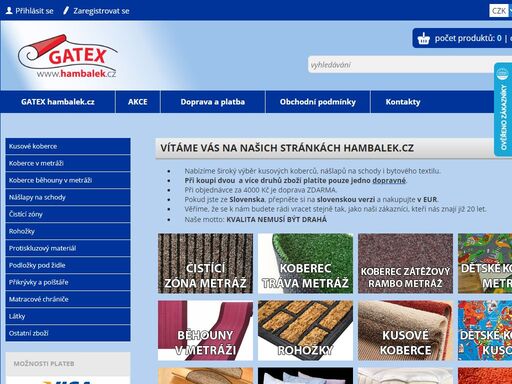 levné koberce e-shop i kamenná prodejna.