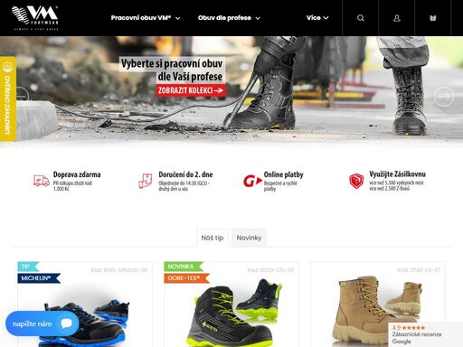 vm pracovní obuv – bezpečí a pohodlí pro každou profesi. kvalitní pracovní, bezpečnostní outdoor obuv, odolné pracovní rukavice pro maximální komfort v náročných podmínkách.