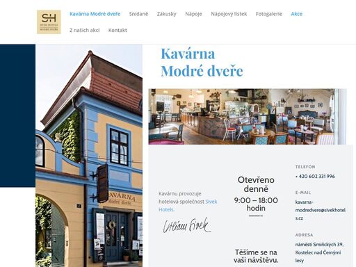 kavárna v kostelci nad černými lesy nabízí útulné kavárenské prostředí, zahradu s dětským hřištěm, nabídku domácích zákusků a čajů, káv a dalších nápojů.