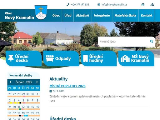 oficiální stránky obce nový kramolín