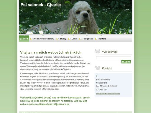 psí salon charlie, lázně bohdaneč. stříhání, koupání, trimování vašich mazlíčků.