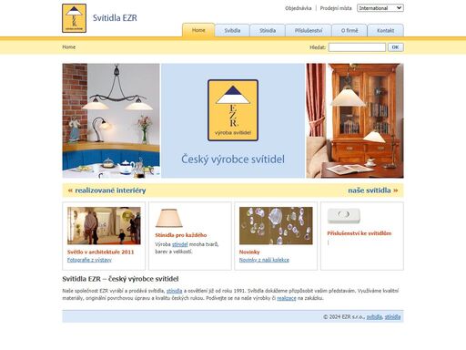 český výrobce svítidel firma ezr vyrábí a prodává svítidla, stínidla a osvětlení již od roku 1991. svítidla dokážeme přizpůsobit vašim představám.