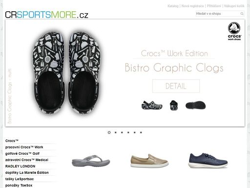 obchod s nejširší nabídkou obuvi crocs™, pracovní obuv crocs, tašky lesportsac, toesox, water bobble