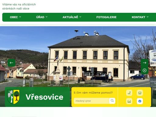 oficiální stránky obce vřesovice