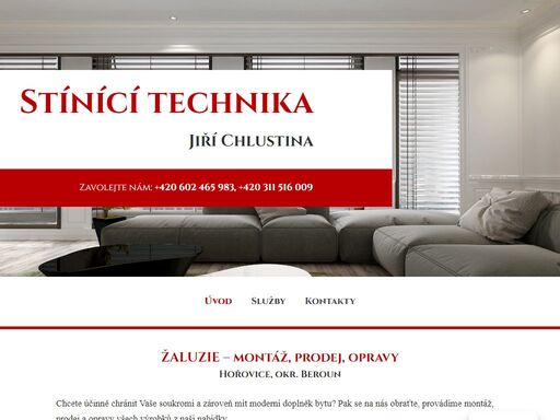 stínící technika beroun. chcete účinně chránit vaše soukromí a zároveň mít moderní doplněk bytu? nabízíme montáž, prodej a opravy žaluzií, rolet a markýz v okresech beroun a příbram.