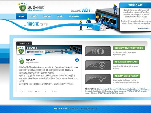 bud-net je poskytovatel vysokorychlostního internetu a voip v oblastech: budišovice, čavisov, dolní lhota, hlubočec, horní lhota, hrabyně - rehabilitační centrum, josefovice, koblov, krásné pole, kyjovice, pustá polom, velká polom, vřesina, výškovice u bílovce, zátiší