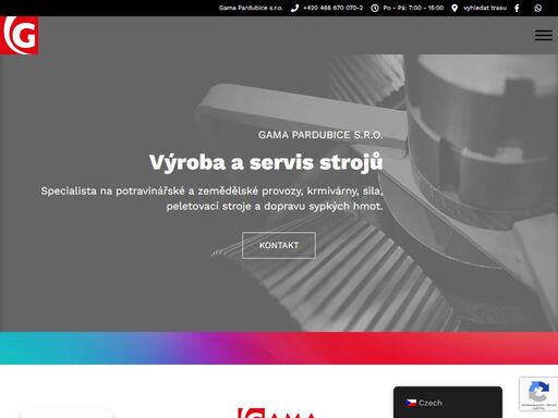 gama pardubice - výroba, servis a prodej mlýnských strojů, děliček těsta, granulátorů, tističek obilí, spádového potrubí