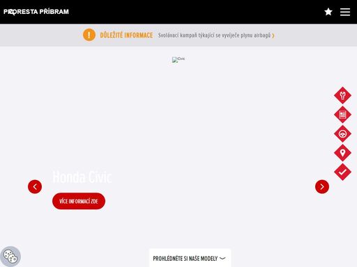 vítejte na oficiálních stránkách honda. najdete zde informace o našich nových vozech, nabídkách, prodejcích a o našem servisu.