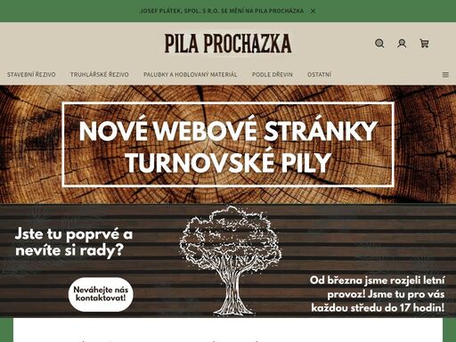 vítejte na stránkách turnovské pily. pila procházka - josef plátek, spol. s r.o.
výroba a kvalita
s 8 zkušenými zaměstnanci ročně zpracujeme 8500 m3 dřeva, převážně modřínu, borovice a dubu. nákup probíhá výhradně z tuzemských zdrojů s důrazem na kvalitu – více než 90 % našeho dřeva nese certifikaci c-o-c. modřínové…