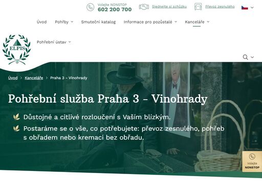 postaráme se o důstojné a citlivé rozloučení s vaším blízkým. sjednejte si schůzku v naší kanceláři na praze 3. volejte nonstop 602 200 700.