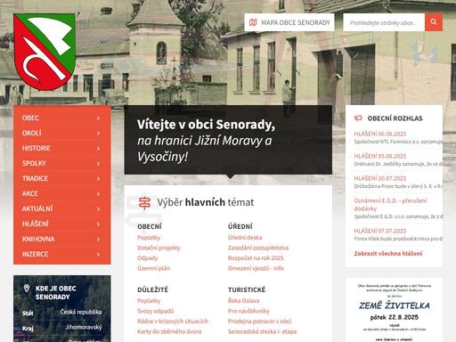 senorady.cz - oficiální informační portál obce senorady