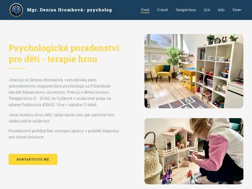 psychologické poradenství pro děti - terapie hrou