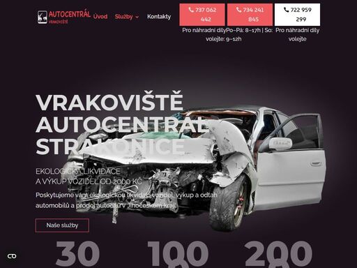 autovrakoviště strakonice vám poskytuje ekologickou likvidaci vozidel, odtah automobilů a prodej náhradních dílů. kontaktujte autocentrál vrakoviště.