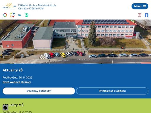 zš pro 270 žáků s družinou a jídelnou nabízí také řadu mimoškolních kroužků. součástí školy je i mš, což umožňuje dětem plynulý přechod na zš.