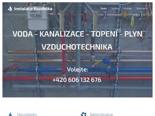 voda - kanalizace - topení - plyn vzduchotechnika