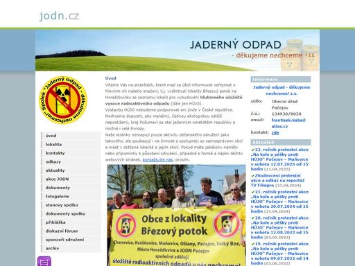 jaderný odpad, děkujeme nechceme