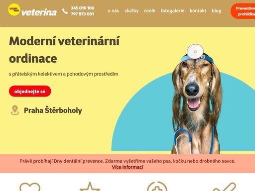 veterinární ordinace v praze s přátelským kolektivem a pohodovým prostředím. objednejte se online nebo nám zavolejte. super zoo veterina praha