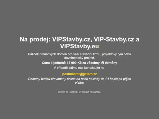 vipstavby.cz - generální dodavatel nejen pro vaši stavbu. nabízíme kompletní řešení od a do z s rozšířenou zárukou. jednejte s jediným subjektem a ušetřete!