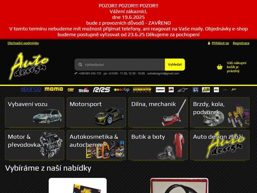 naše firma se specializuje na závodí a sportovní úpravy automobilů, prodej dílů pro motorsport a autodoplňků. od roku 1999 nabízíme v kamenné prodejně široký sortiment autodoplňků dílů pro motorsport, tuning a karting, skladem více jak 6000 položek...