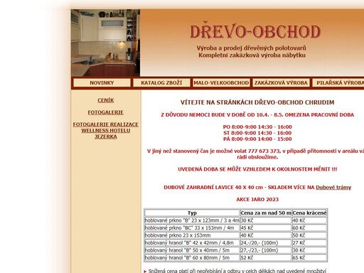 nábytek chrudim  - truhlářství, výroba a prodej dřevěných polotovarů, kompletní zakázková výroba nábytku.