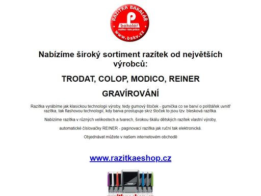 razítka na počkání bez příplatku! kompletní sortiment razítek trodat, colop, reiner, razítka dřevěná, dětská, reliéfní razítka,paginýrky,vizitky