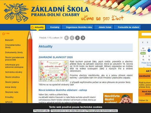 při pravidelném sledování školních www stránek zš dolní chabry vám neunikne žádná novinka a akce školy. sledujte aktuality zš chabry a fotoalba školy z vyučování i z kulturních a společenských akcí.