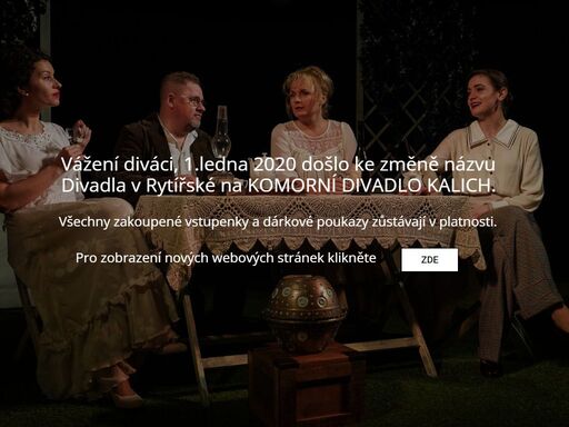 komorní divadlo v rytířské ulici na praze 1. vystoupení ze světového repertoáru s výraznými umělci naší scény. vstupenky on-line.