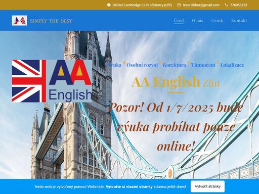 aa english zlín - nová angličtina ve zlíně!