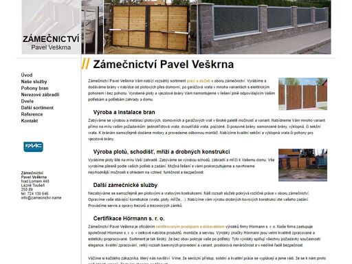 zámečnictví pavel veškrna » zámečnické práce