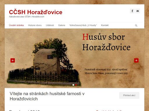 náboženská obec cčsh v horažďovicích