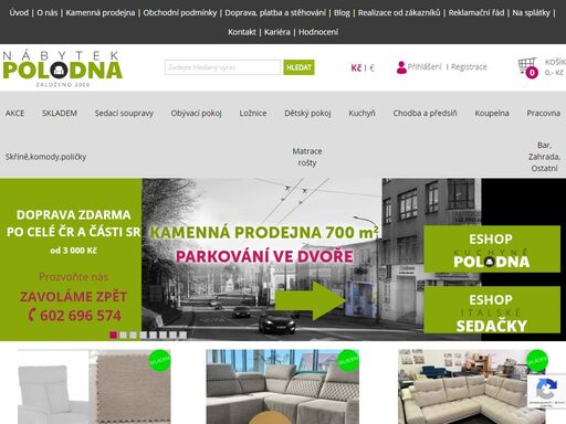 kvalitní nábytek za rozumnou cenu? v eshopu i v kamenné prodejně pro vás máme sedací soupravy, skříně, komody, postele… doprava zdarma.