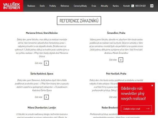 valušek interiér - kuchyně, interiéry, designový nábytek od návrhu po realizaci