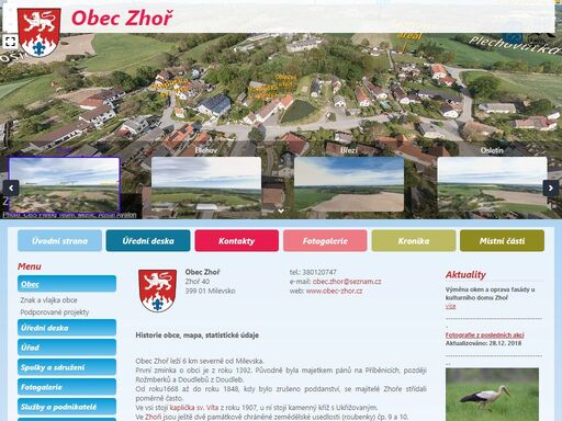 oficiální webové stránky obce zhoř