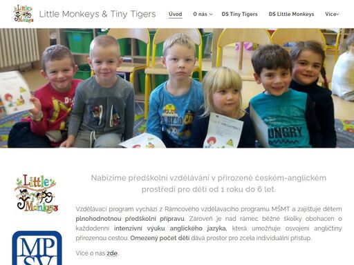 nabízíme předškolní vzdělávání v přirozeně českém-anglickém prostředí pro děti od 1 roku do 6 let.
