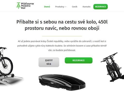 vezměte si s sebou na dovolenou i své kolo. zapůjčíme vám nosič kol na tažné, na střechu, nebo i střešní box pro ještě více prostoru na vaše věci.
