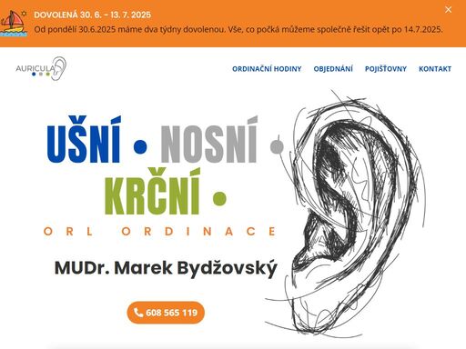 ordinace ušní, nosní, krční. komplexní služby v celé oblasti orl problematiky pro dospělé i dětské pacienty. nastřelování náušnic, aplikace piercingu.