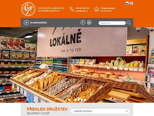 svaz českých a moravských spotřebních družstev - skupina coop. největší síť maloobchodních prodejen v české republice.