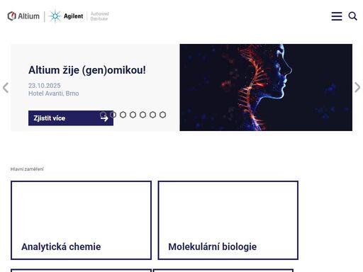 autorizovaným distributorem agilent technologies pro čr v oblastech analytické chemie, molekulární a buněčné biologie, patologie, spotřebního materiálu.