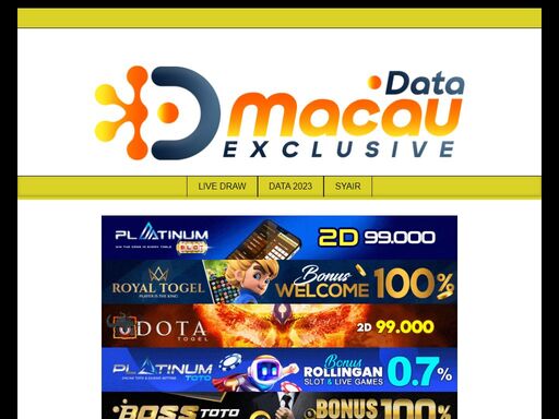 data macau exclusive menghadirkan tabel data keluaran macau terlengkap yang tersusun secara rapih dan terbaik di indonesia