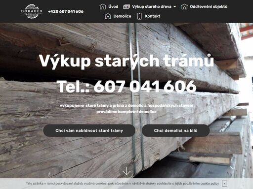 výkup starých trámů a starých podlahových prken z demolic.doprava a rozebrání trámů zdarma. vykupujeme staré  trámy po celé čr.