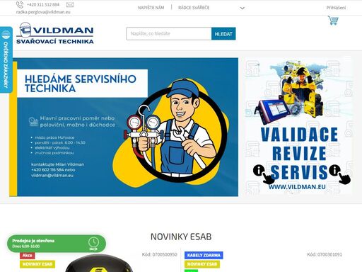 eshop - milan vildman svařovací technika +  kamenná prodejna v hořovicích . svářečky, kompresory - vše pro vaši dílnu a firmu. servis a školení samozřejmostí.