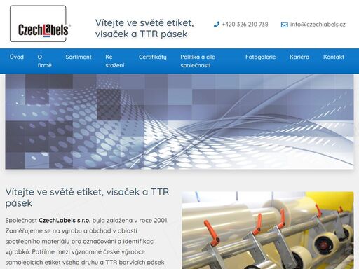 czechlabels | etikety, samolepicí etikety, ribbony, ttr, samolepky, visačky, barvicí pásky, anticovid folie, coversafe, gergonne, folie koronavirus