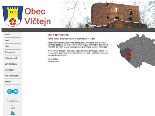 oficiální stránky obce vlčtejnn
