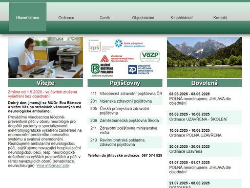 mudr. eva bártová, oficiální stránky