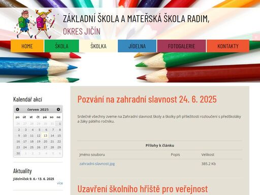 základní a mateřská škola radim- oficiální webové stránky