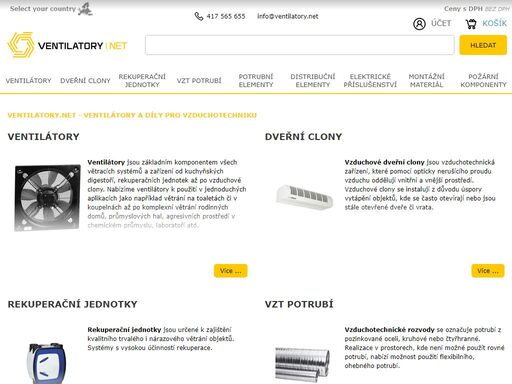 ventilátory a díly pro vzduchotechniku. sortiment: ventilátory, příslušenství k ventilátorům, distribuční elementy, vzduchotechnické potrubí a tvarovky, elektrické příslušenství k ventilátorům.