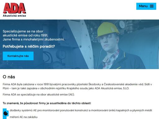 monitorování a měření akustické emise pro kontrolu konstrukcí a úniků médií. profesionální služby s vývojem vlastních technologií a řešení na míru.