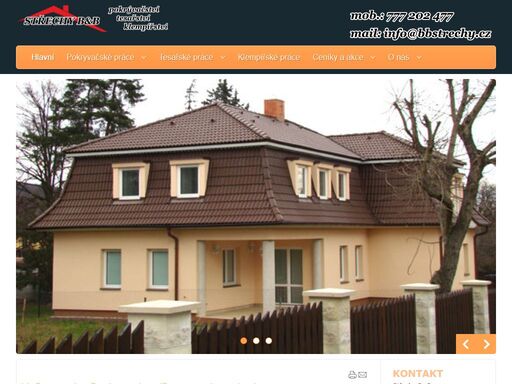 webová prezentace společnosti b+b střechy