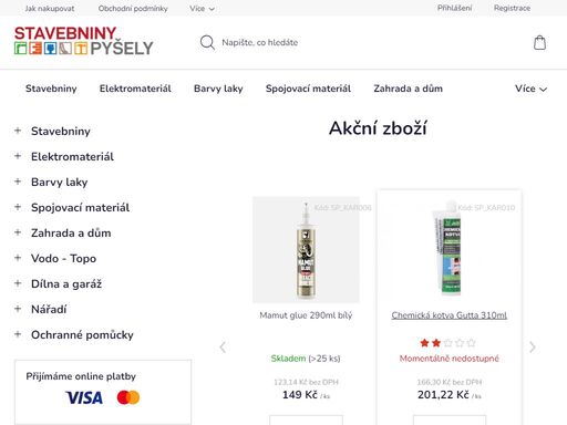vítejte v našem obchodě. stavebniny pyšely provozuje firma stings spol. s r.o., která se zabývá stavební činností od roku 1993. samotným prodejem stavebního materiálu se začala firma zabývat v roce 2004 a to otevřením provozovny stavebniny pyšely. hlavní naše priority jsou bezvadné obchodní vztahy, pružnost,…