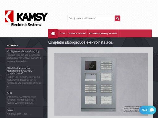 zvonky,  domovní telefony, přístupové systémy, kamerové systémy, montáže správa kamerových systému, datové sítě, audio a videotelefony - servis, rekonstrukce, nové instalace slaboprodé montáže, elektronické zabezpečení alarmy, jablotron paradox